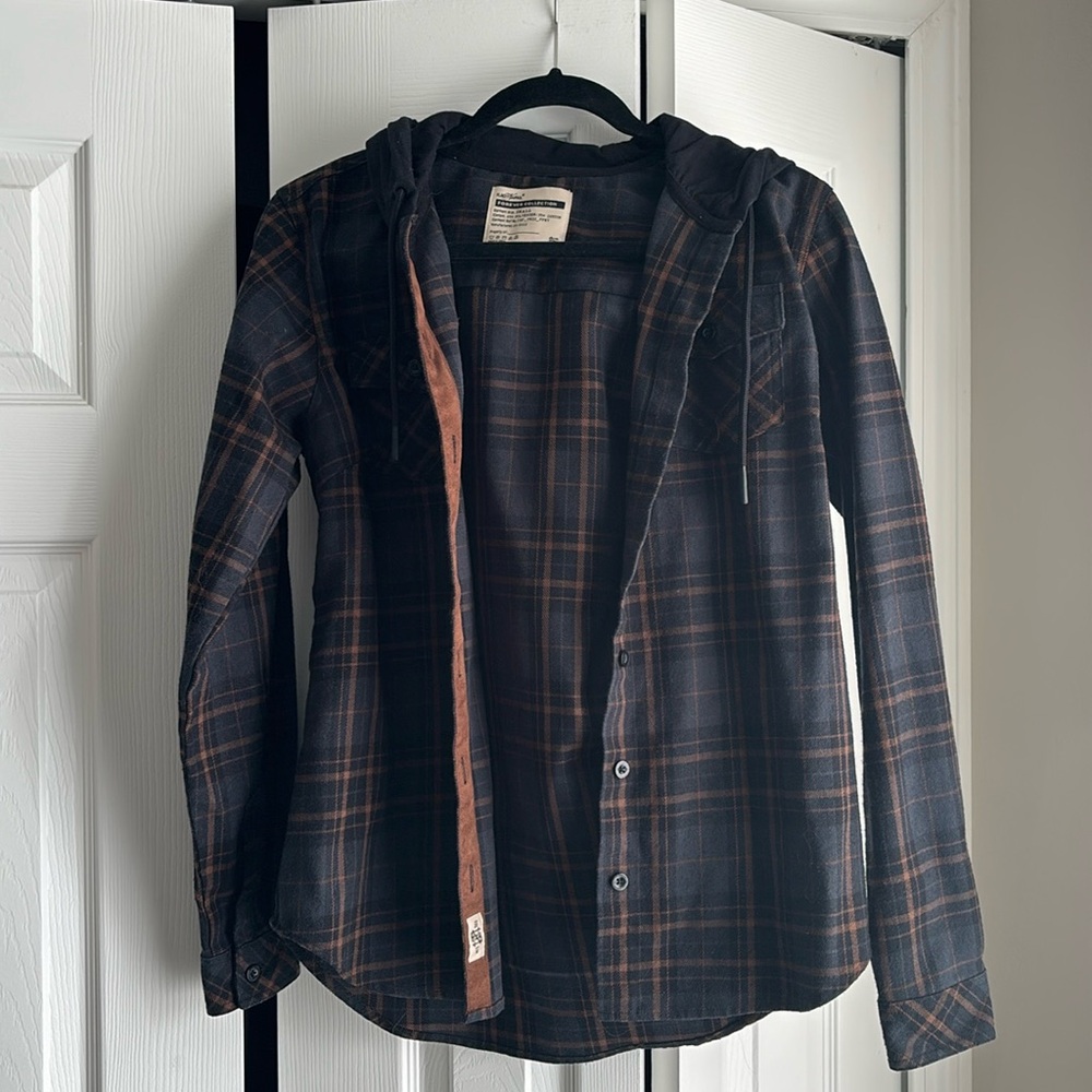 Flag Nor Fail women’s hooded flannel